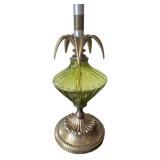 MB - Kinzig Maggie Table Lamp - Hand-Blown Green Glass, Silk Shade