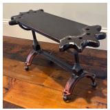 U - Cindy Winn Industrial-Style Handcrafted Metal Bench with Cast-Iron Ends