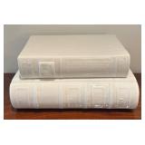 MB - Decorative Ceramic Duck with Two White Faux Ceramic Books