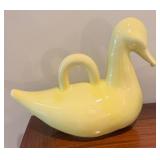 MB - Decorative Ceramic Duck with Two White Faux Ceramic Books