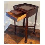MB - Pair of Vintage Dark Wood Accent Tables