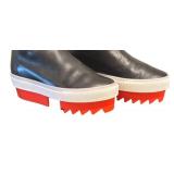MC - Givenchy Black LeatherRidged Sole Booties / Givenchy Black Leather Mid Skate Ankle Sneakers