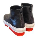MC - Givenchy Black LeatherRidged Sole Booties / Givenchy Black Leather Mid Skate Ankle Sneakers