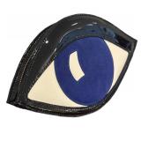MB - Guinness Lulu Lulu Guinness Black and White Patent Leather Eye Clutch Bag