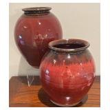 MB - Two Pottery Vases by Elva