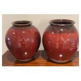 MB - Two Pottery Vases by Elva