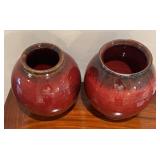 MB - Two Pottery Vases by Elva