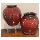 MB - Two Pottery Vases by Elva