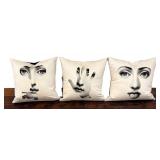 MB - Fornasetti Pillows - 3-Piece Accent Pillow Set
