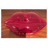 MB - Lulu Guinness Lip-Shaped Red Clutch