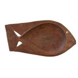 MB - Vintage 1930's Wood Carved Fish Shaped Platter
