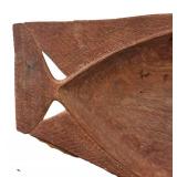 MB - Vintage 1930's Wood Carved Fish Shaped Platter