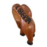 MB - Liberian Hand-Carved Wooden Elephant Decor