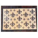 DR - Fleur-de-lis Wooden Floor Mat