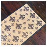 DR - Fleur-de-lis Wooden Floor Mat