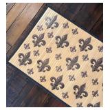 DR - Fleur-de-lis Wooden Floor Mat
