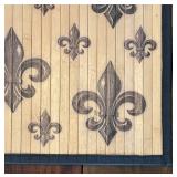DR - Fleur-de-lis Wooden Floor Mat