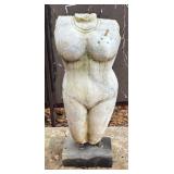 BY - Marble Female Torso Sculpture - Outdoor Garden Statue