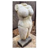 BY - Marble Female Torso Sculpture - Outdoor Garden Statue