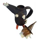 O - Ceramic Artisan Crafted Witch Teapot