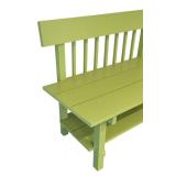 LL - Beautiful Green Painted Wooden Bench