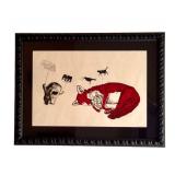 LL - Julie Buffalohead Fox Tussle Lithograph