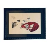 LL - Julie Buffalohead Fox Tussle Lithograph