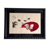 LL - Julie Buffalohead Fox Tussle Lithograph