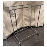 LL - Adjustable Chrome Clothing Rack on Wheels