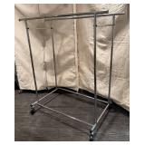 LL - Adjustable Chrome Clothing Rack on Wheels