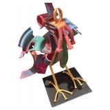 LL - Artisan Crafted Whimsical Metal Sculpture - Abstract Bird