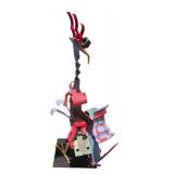 LL - Artisan Crafted Whimsical Metal Sculpture - Abstract Bird