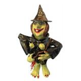 K - Two Ceramic Artisan Crafted Witch Figurine Teapots