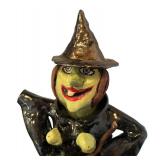 K - Two Ceramic Artisan Crafted Witch Figurine Teapots
