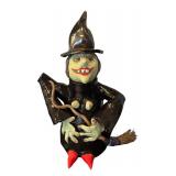 K - Two Ceramic Artisan Crafted Witch Figurine Teapots