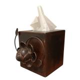 LL - Jan Barboglio Floral Metal Trash Can & Tissue Holder Set