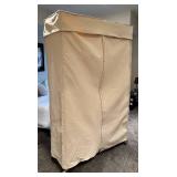 LL - Clothing Rack on Wheels with Beige Fabric Cover