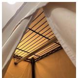 LL - Clothing Rack on Wheels with Beige Fabric Cover