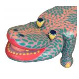 LLR - Hand Painted Wooden Lounge Lizard Bench by Cram