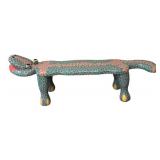 LLR - Hand Painted Wooden Lounge Lizard Bench by Cram