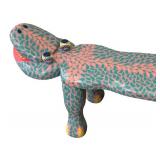 LLR - Hand Painted Wooden Lounge Lizard Bench by Cram