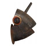 LL - Artisan Crafted Metal Fish Head Sculpture - Vintage Rust Patina