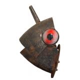 LL - Artisan Crafted Metal Fish Head Sculpture - Vintage Rust Patina