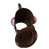 LL - Artisan Crafted Metal Fish Head Sculpture - Vintage Rust Patina