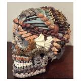 LL - Shell-Encrusted Skull Decor