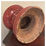 LL - Burmese Hsun Ok Offering Vessel - Tiered Lid, Pagoda Finial, Red Lacquer