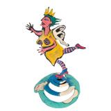 LL - Two Whimsical Metal Spring Figurines by Smock