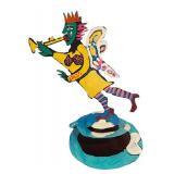 LL - Two Whimsical Metal Spring Figurines by Smock