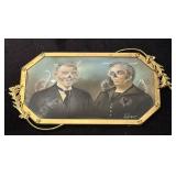 LL - Vintage Skeleton Couple Artwork - Convex Glass Frame by D.C. Ice