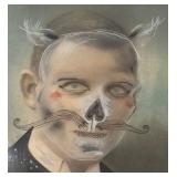 LL - Vintage Skeleton Couple Artwork - Convex Glass Frame by D.C. Ice